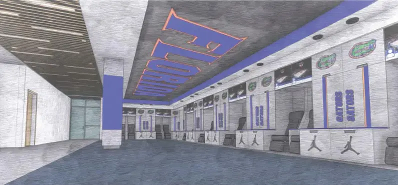 Rendering of Basketball locker room